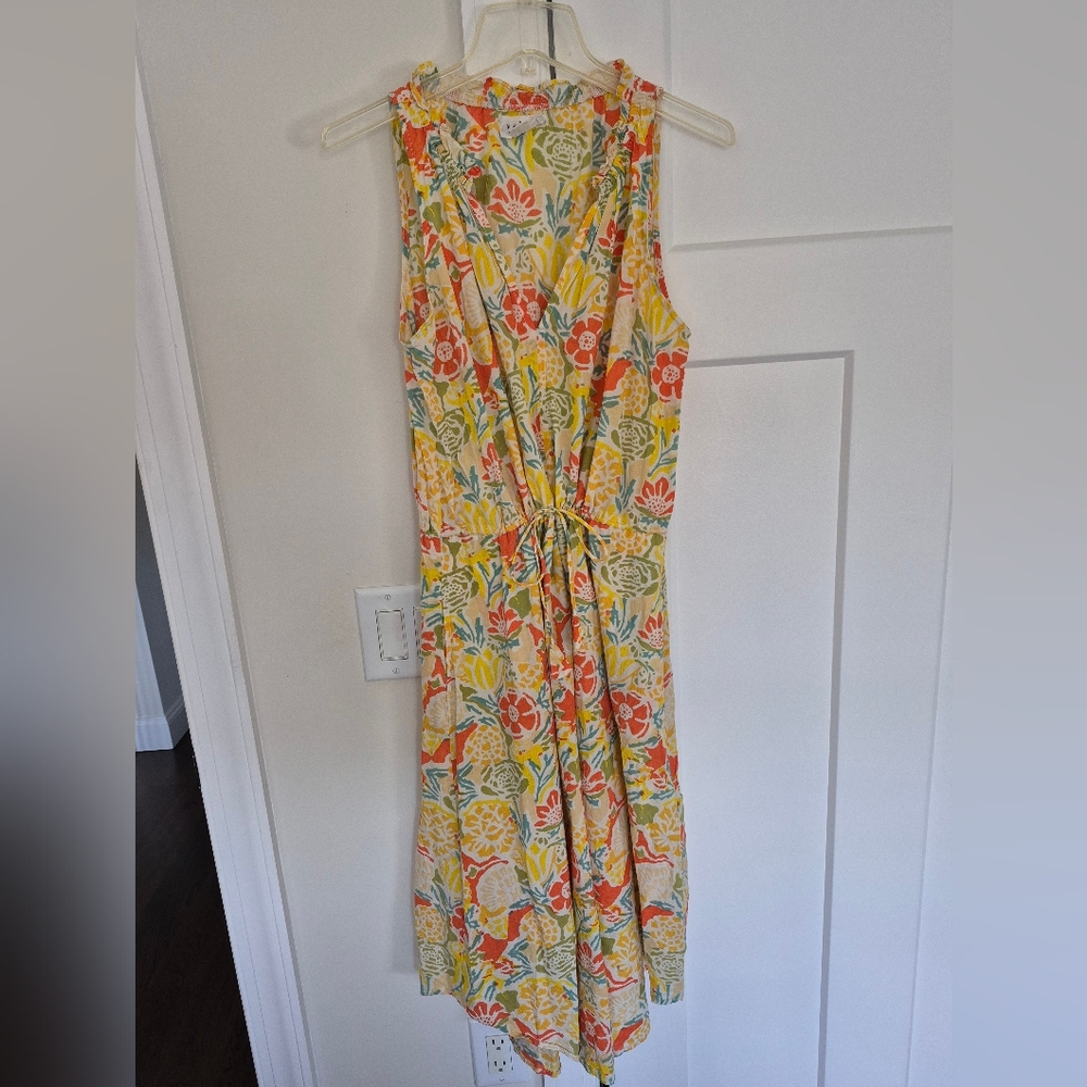 Velvet By Graham & Spencer Dress Yellow Floral Size S - Picture 4 of 13